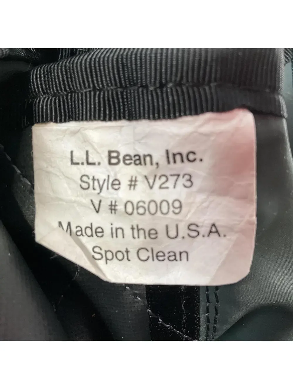 L.L. Bean Made in USA Green and Black Duffel Bag Style V273